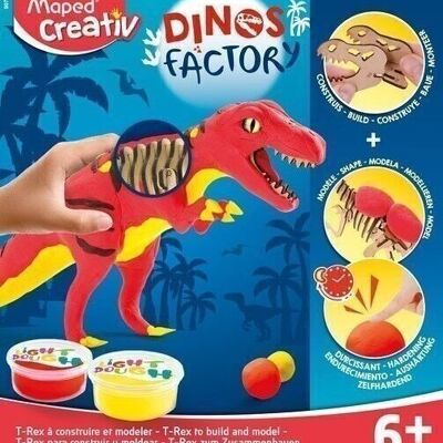 MES ANIMAUX à MODELER - MAPED CREATIV - DINOS FACTORY - T-REX