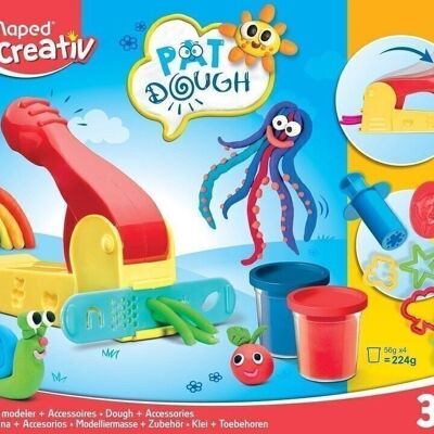 MAPED CREATIV modeling clay: 4 pots + 12 accessories