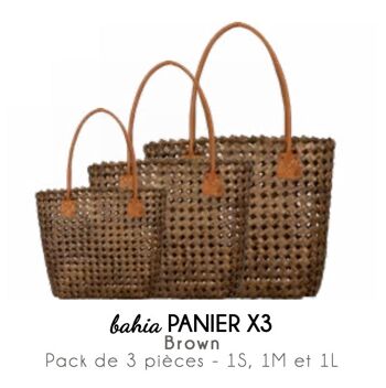 Panier Bahia X3 (S+M+L) Brown 2
