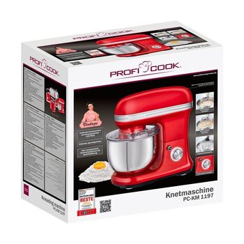 Robot Pétrin Multifonction 1200W Vintage Proficook PC-KM 1197 Rouge 6