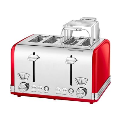 Toaster 4 Slots Vintage Proficook PC-TA 1194 Rot