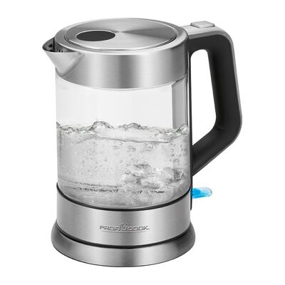 Glass/Stainless Steel Electric Kettle 1.5L 2200W Proficook PC-WKS 1107 G