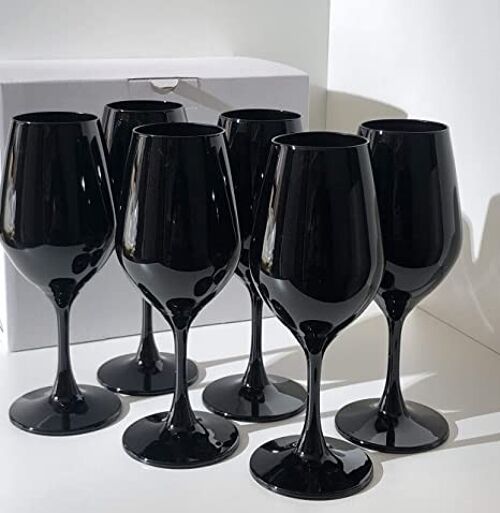 6 verres noir