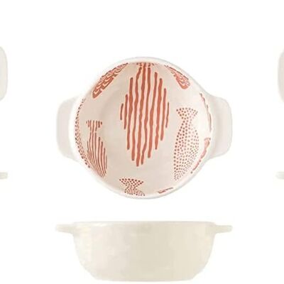 Set mit 3 ofenfesten Keramikförmchen mit Griffen – WhiteFish-Design