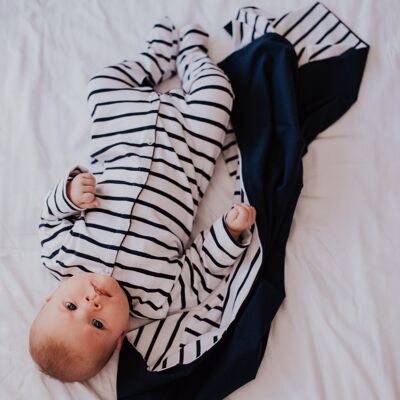 BABY blanket Breton stripe