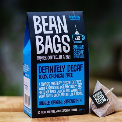 Definitely Decaffeinated Coffee Bean Bags x 10
