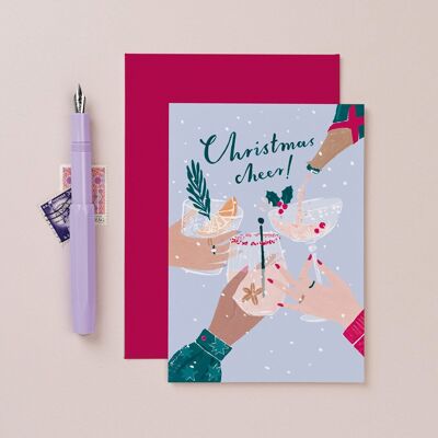 Cheers Christmas Card | Holiday Card | Greeting Card | Xmas