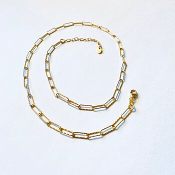 Chaîne collier plaquée or sur argent "glam" PANAME 1