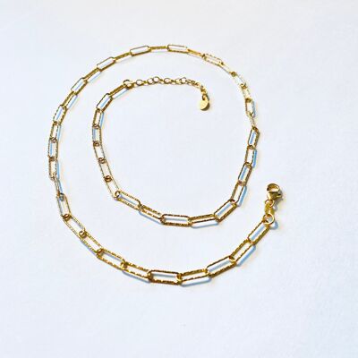 Chain necklace gold plated on silver "glam" PANAME