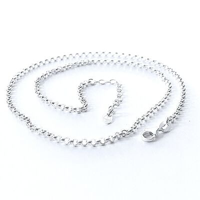 Chain necklace Rhodium plated Silver VERSAILLES