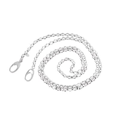 MINNEAPOLIS rhodium silver long necklace