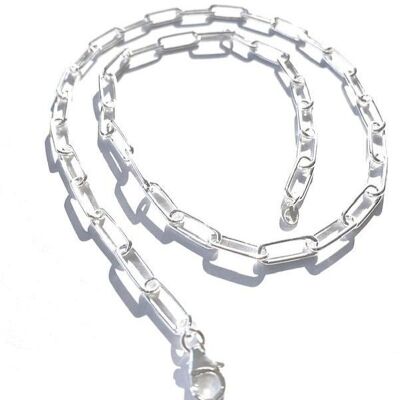 AMSTERDAM cadena de collar de plata rodiada