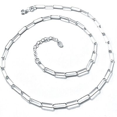 Chaîne collier argent rhodié BERGAME