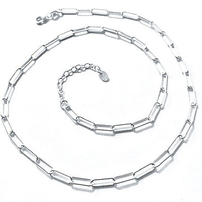 BERGAMO Halskette aus rhodiniertem Silber