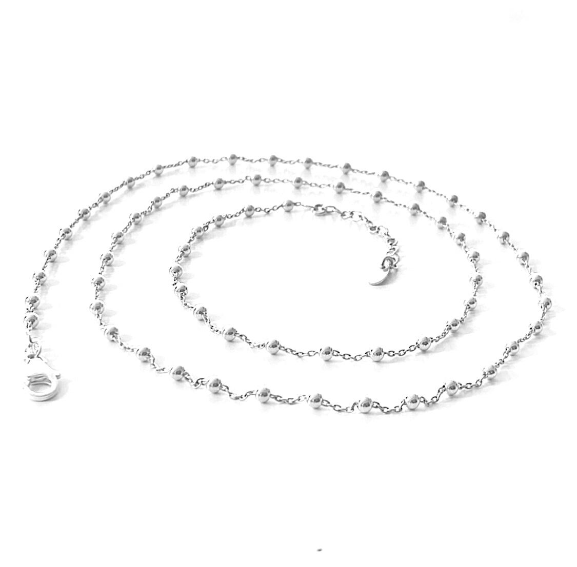 Collar cadena VENICE plata rodiada