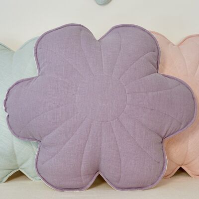 Linen bloom pillow "Lavender"