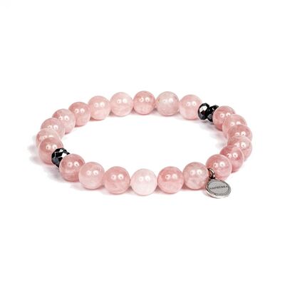 Bracelet en Quartz rose 8 millimètres