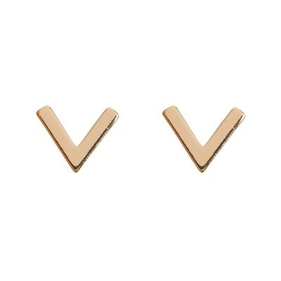Timi of Sweden | Minimalistic V Stud Earrings - Gold | Exclusive Scandinavian design that is the perfect gift for every women