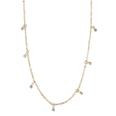 Timi of Sweden | Small Crystals Necklace - Gold | Exclusive Scandinavian design that is the perfect gift for every women