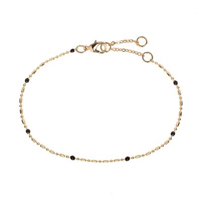Timi of Sweden | Minimalistic Gold and Black Bead Bracelet - Gold | Exclusive Scandinavian design that is the perfect gift for every women