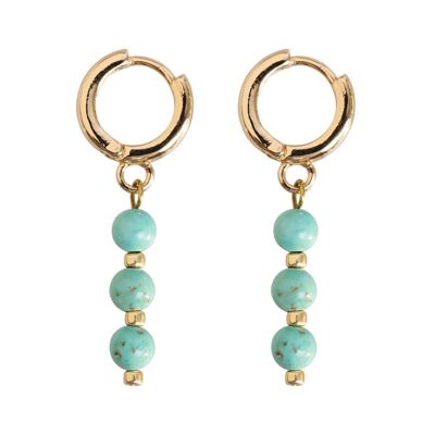 Timi of Sweden | Turqoise Beads Hoop Earrings | Exclusive Scandinavian design that is the perfect gift for every women