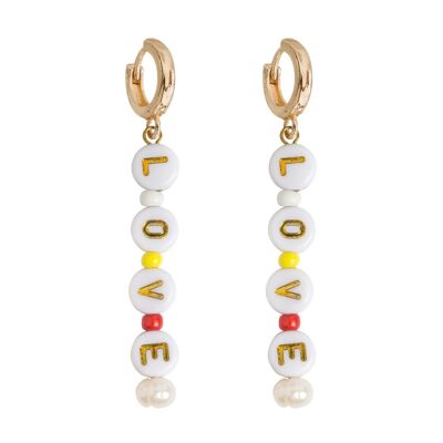 Timi of Sweden | LOVE Bead Hoop Earrings | Exclusive Scandinavian design that is the perfect gift for every women
