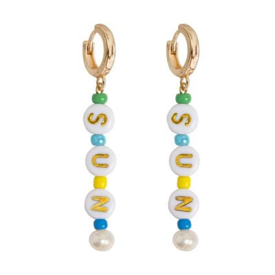 Timi of Sweden | SUN Bead Hoop Earrings | Exclusive Scandinavian design that is the perfect gift for every women