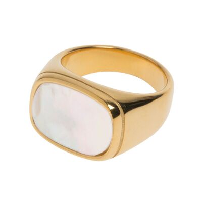 Timi of Sweden | White Stone Signet Ring | Exclusive Scandinavian design that is the perfect gift for every women