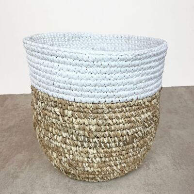 White Rafiye Basket (Ø25 x 25 cm)
