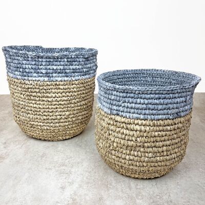 Blue Rafiye Basket (Ø30 x 30 cm)