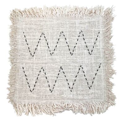 Bali cushion cover with fringes (40 X 40 cm)