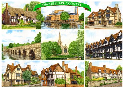 Postcard: Shakespeare Country, Warwickshire.