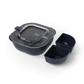 MB Gourmet + 2 food cup - Deep denim - La lunch box made in France 2