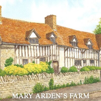 Imán de nevera, Mary Arden's Farm, condado de Shakespeare, Warwickshire.