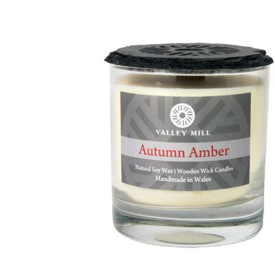 Wooden Wick Soy Wax Candle - Autumn Amber