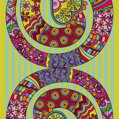 Callcard®iPhone 6 / 6S Hippie Snake hellblauer Hintergrund