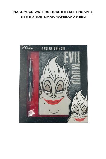 Carnet et stylo Disney Ursula Evil Mood 3