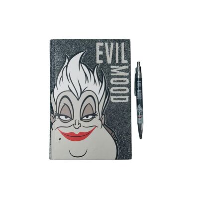 Cuaderno y bolígrafo Ursula Evil Mood de Disney