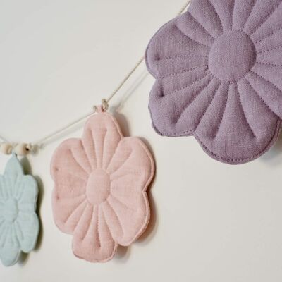 Linen bloom garland "Spring bouquet"