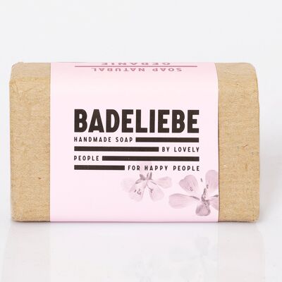 BADELIEBE - Sapone duro al geranio, oliva e olio di cocco