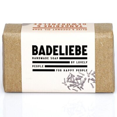 BADELIEBE - Sapone duro al mandarino e chiodi di garofano Sapone all'olio di cocco e oliva