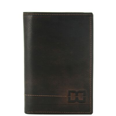 Burland - 3v wallet in aged cowhide leather