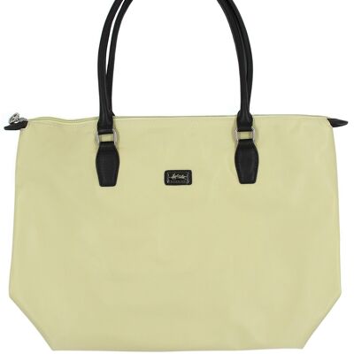 Elgin - Shopping bag L in canvas trimmed with cowhide leather