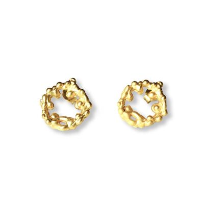 Glu gold basic circle earrings