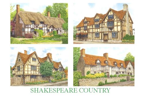 Fridge Magnet, 4 images of Shakespears Country, Warwickshire