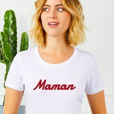T-shirt femme Maman (effet velours)
