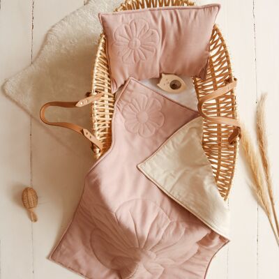 Linen bloom child cover set  "Powder pink"