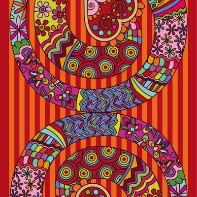 Callcard®iPhone 6 / 6S Hippie Snake roter Hintergrund