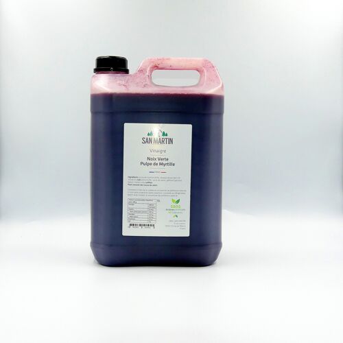 Vinaigre de Noix Verte et Pulpe de Myrtille 5L