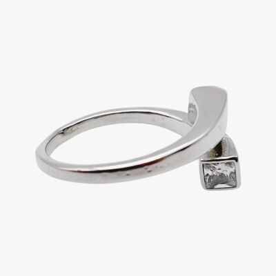 Kaskaden-Zirkonia-Ring – Silber